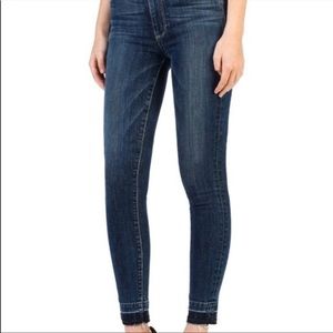 PAIGE Hoxton Ankle Skinny Jeans With Raw Hem Size 26